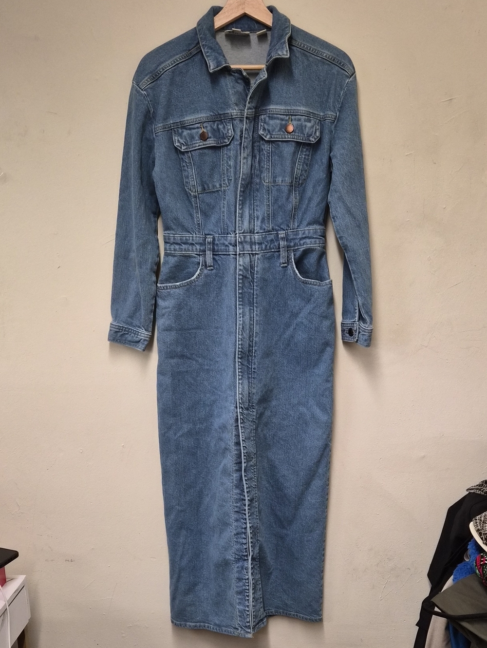 Universal Thread Blue Denim Longline Jacket Dress Size 2R